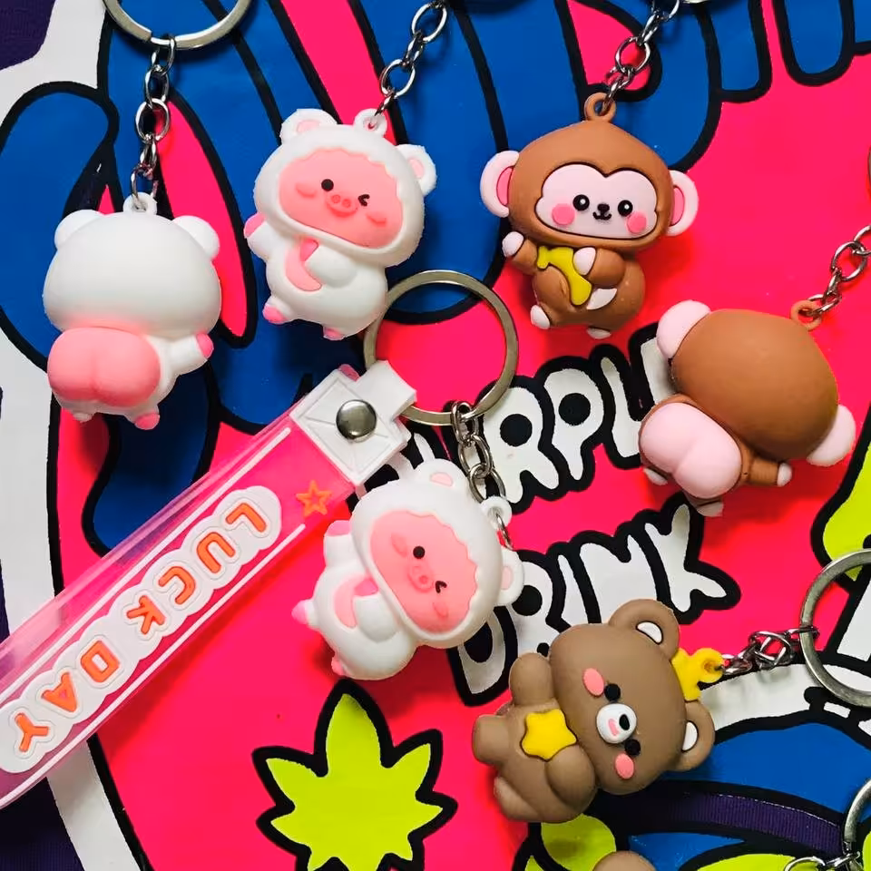 جاکلیدی سیلیکونی خرس و میمون 