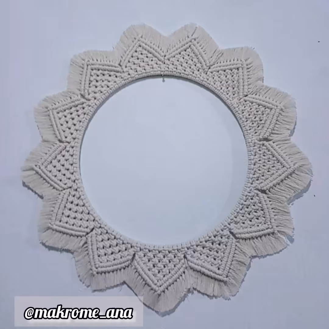 قاب آیینه مکرومه زیبا