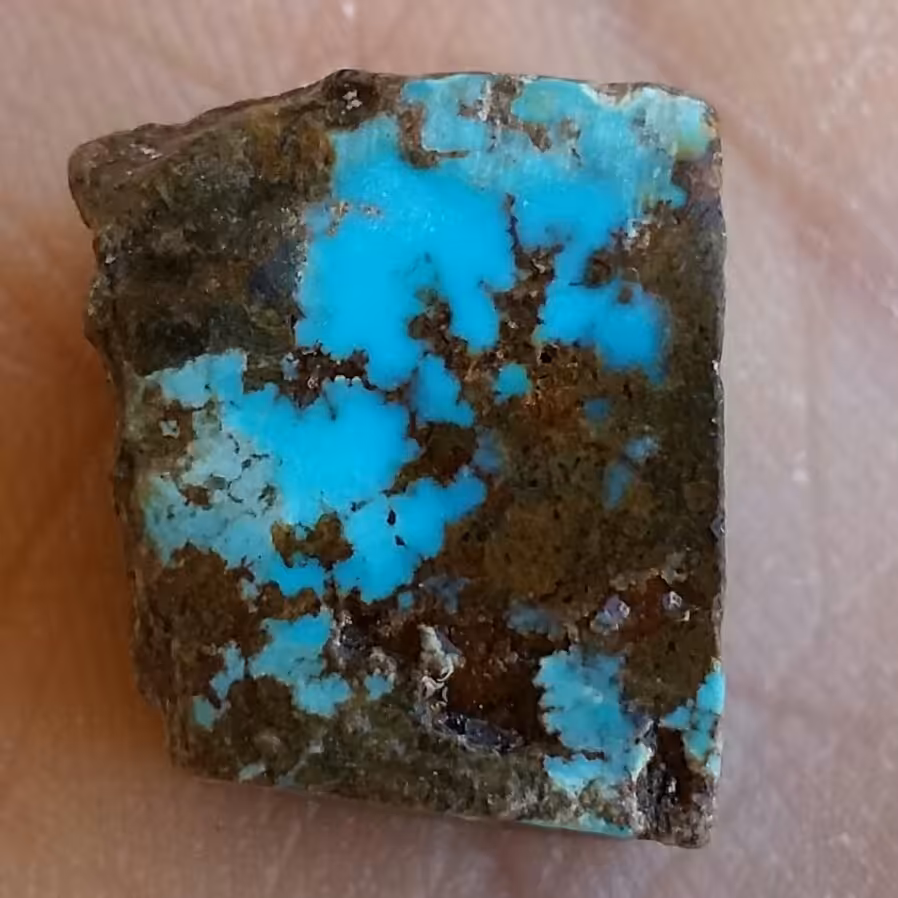 اسلایس سنگ راف فیروزه آبی ااصصل نیشابور 100 در 100 طبیعی شاهکار خلقت