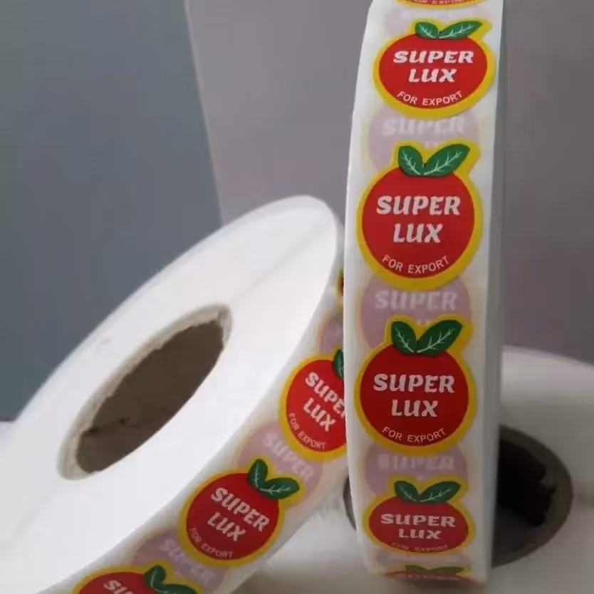 لیبل میوه رنگ قرمز طرح سوپرلوکس پنج ستاره(5 رول)