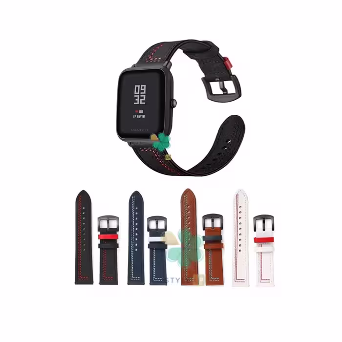 بند چرمی ساعت شیائومی Xiaomi Amazfit Bip Lite مدل Nubuck Leather