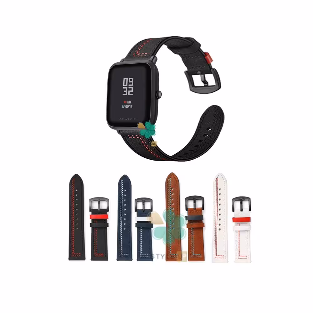 بند چرمی ساعت شیائومی Xiaomi Amazfit Bip Lite مدل Nubuck Leather