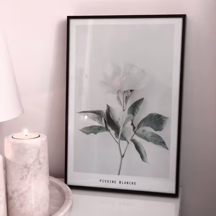 تابلو دکوراتیو فلزی رنگ مشکی سایز 20x30