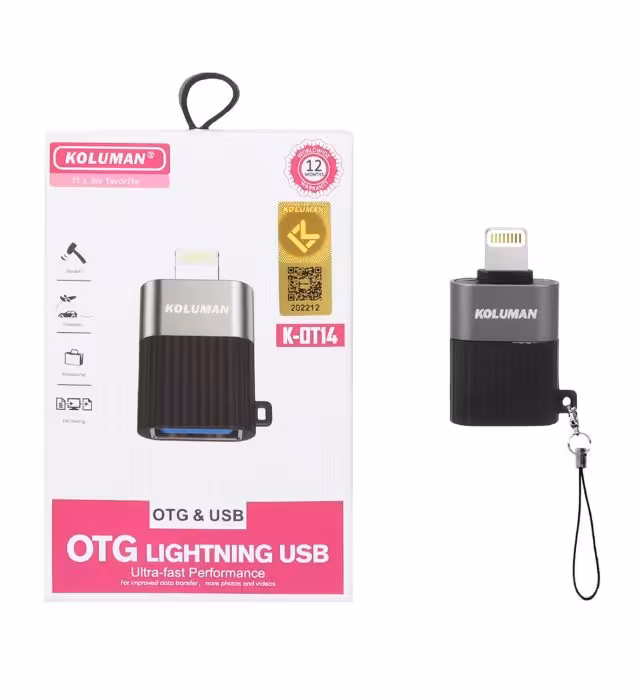 تبدیل USB OTG Lightning کلومن مدل K-OT14