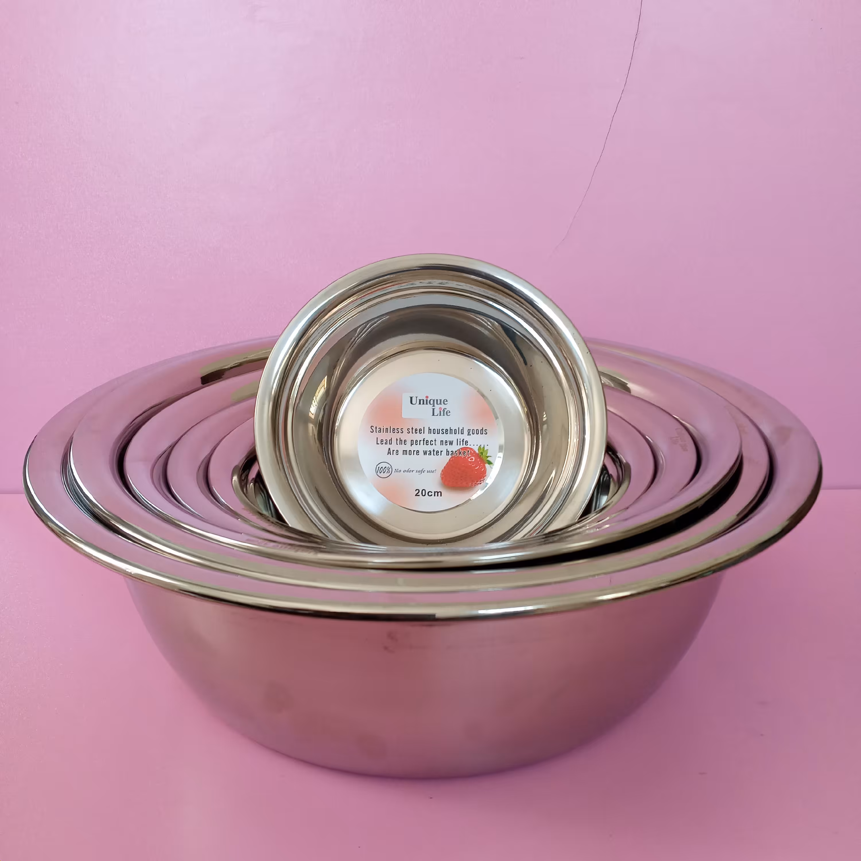  لگن استیل 6 پارچه مارک یونیک لایف استیل آهنربا نگیر 