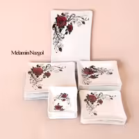 سرویس غذاخوری 41 پارچه طرح سرخ