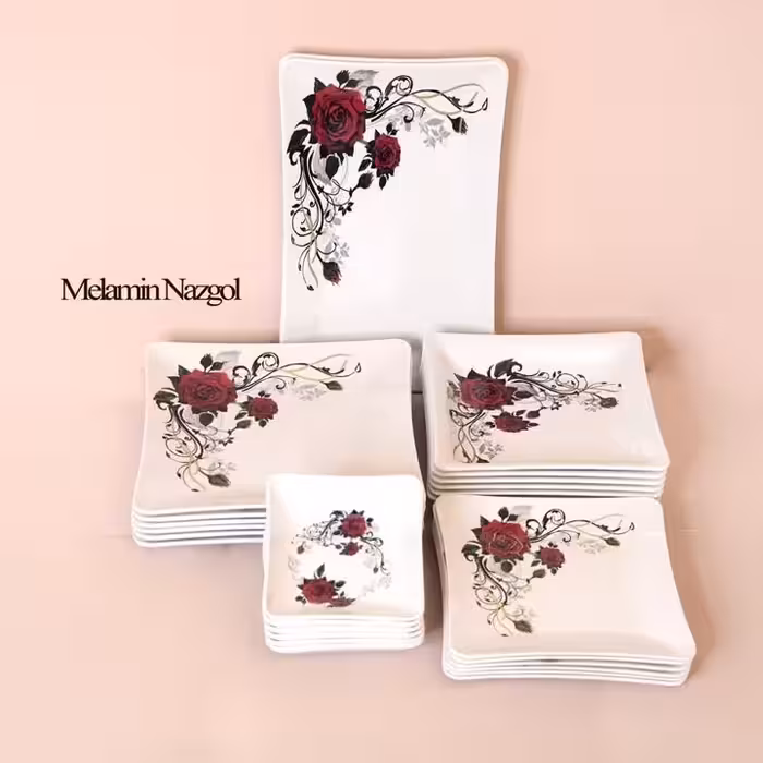 سرویس غذاخوری 41 پارچه طرح سرخ