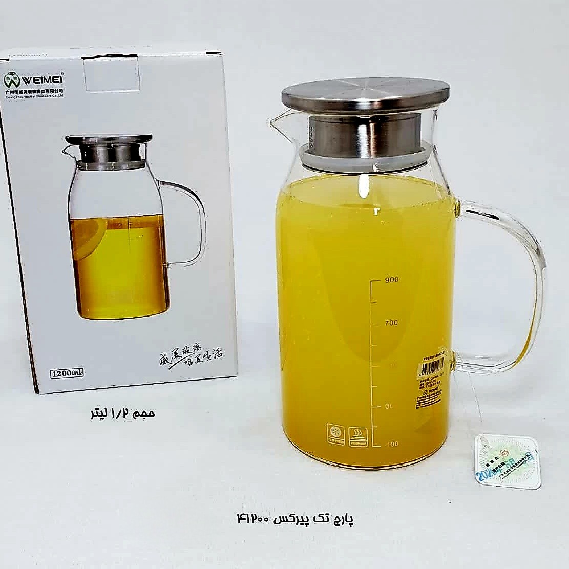 پارچ پیرکس مدرج کد 41200 ظرفیت 12 لیتر جعبه دار