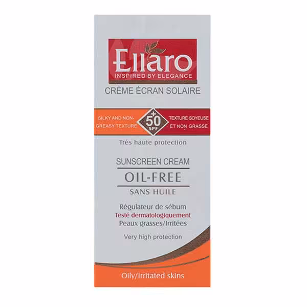 کرم ضدآفتاب فاقد چربی بی رنگ الارو spf50