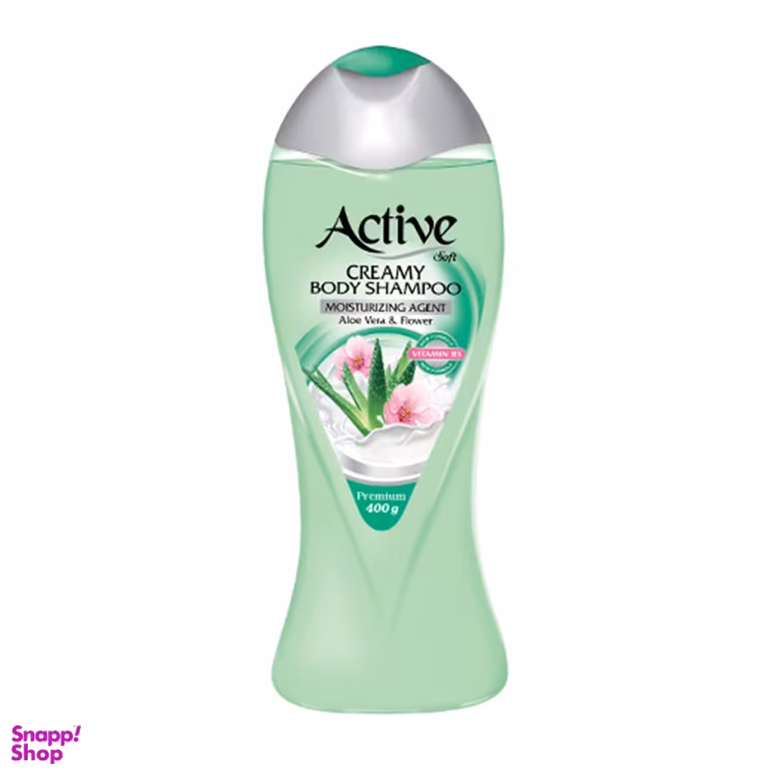 شامپو بدن کرمی اکتیو مدل Aloe Vera & Flower وزن 400 گرم