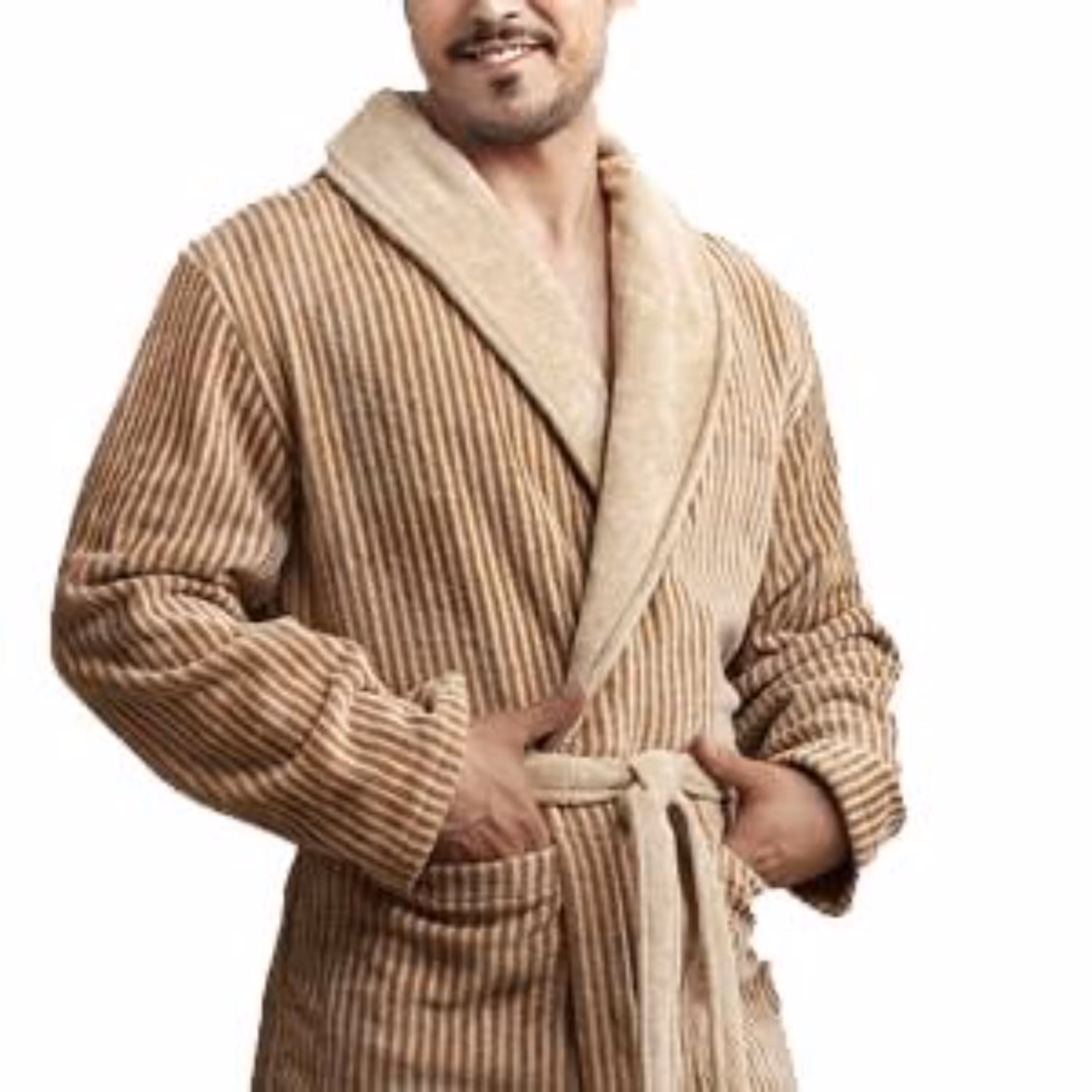 حوله تنپوش پودایران طرح شیک رنگ نسکافه ای سایز دو ایکس لارج (145) 100درصد پنبه