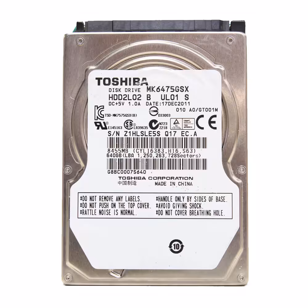 هارد دیسک اینترنال لپ تاپ توشیبا مدل MK6475GSX ظرفیت 640 گیگابایت