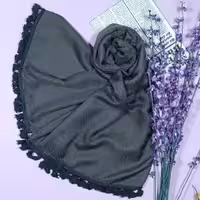 شال کنفی 2 نیم متری رنگ طوسی تیره