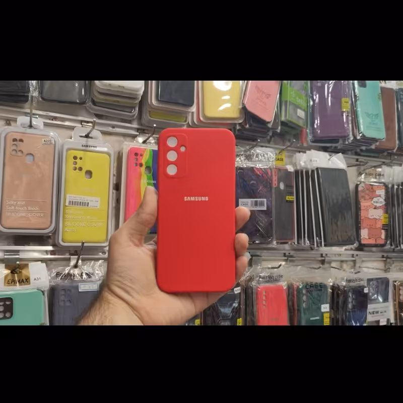 گارد سیلیکونی اورجینال پاک کنی سامسونگ A14 رنگ قرمز 
