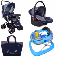 ست کالسکه 4تیکه کالسکه قابل استفاده تا 4 سال فروش به صورت تک انجام میشود  و کیفیت بالا 