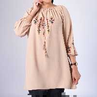 بلوز یقه رگلان جلو و آستین گلدوزی  طرح سنتی سایز دو سایز 1و2رنگ بندی9رنگ طبق ژورنال