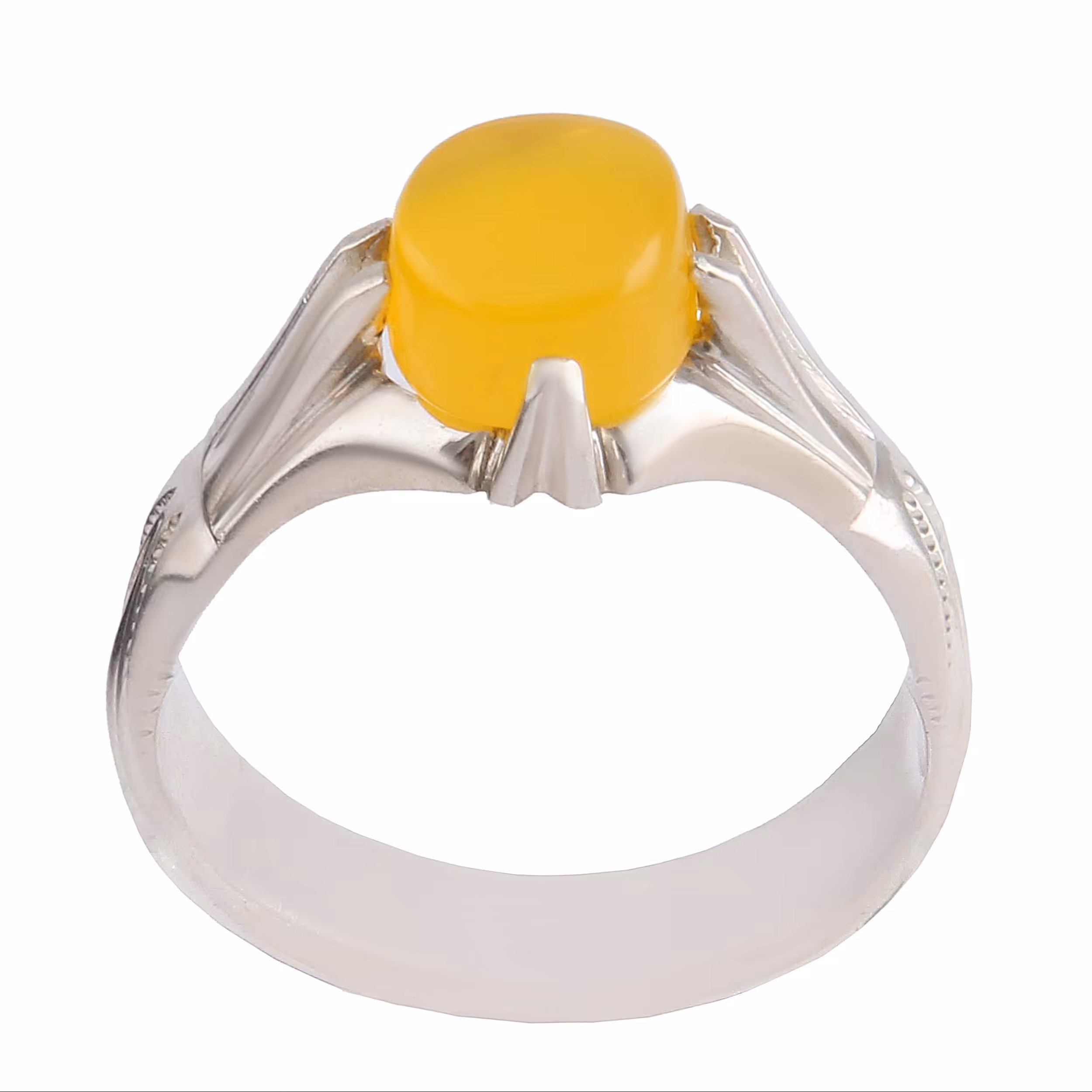 انگشتر نقره مردانه بازرگانی میلادی مدل سنگ عقیق زرد رکاب دست ساز کد AM2835