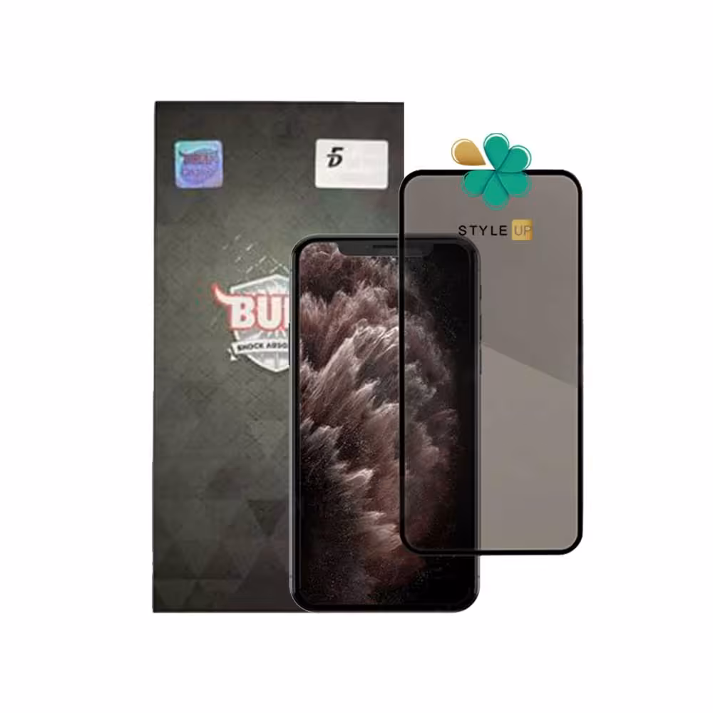 محافظ صفحه شیشه ای بوف 5D Privacy گوشی اپل iPhone 11 Pro