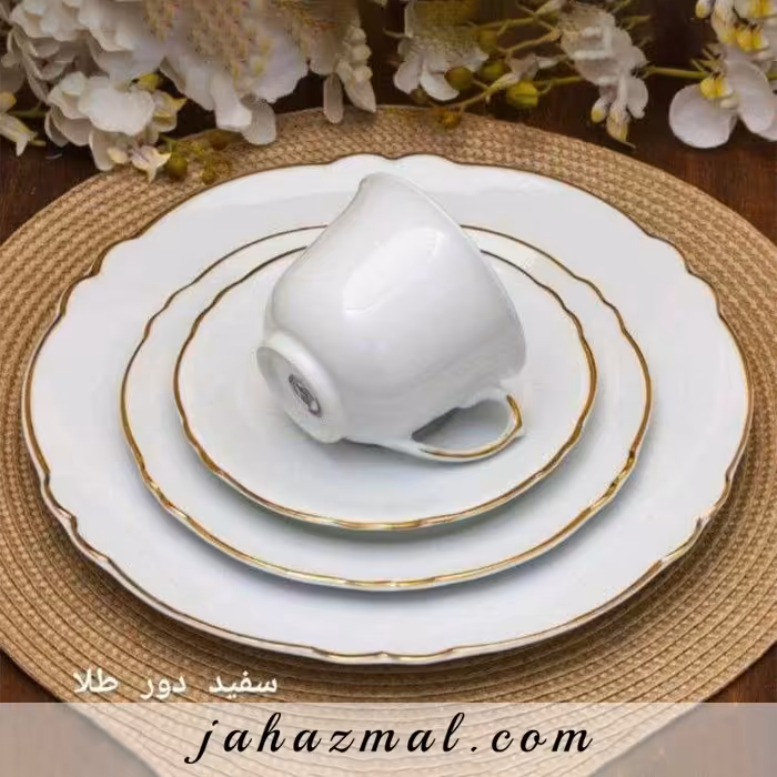 سرویس چینی پردیس طرح لب طلا 102 پارچه