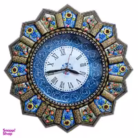 ساعت دیواری خاتم کاری گالری دست نگار مدل خورشیدی کد 02-28