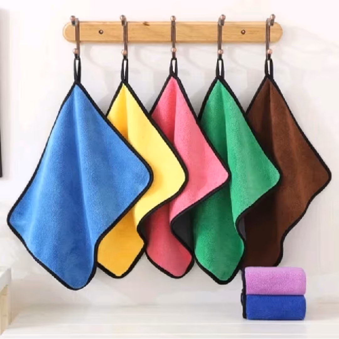 جین 12 عددی دستمال نظافت خودرو  میکروفایبر ماشین و آشپزخانه حوله نانو  -  سایز 30 در 40