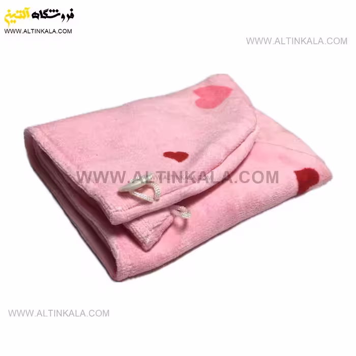 موپیچ حوله‌ای پود ایران طرح قلب صورتی