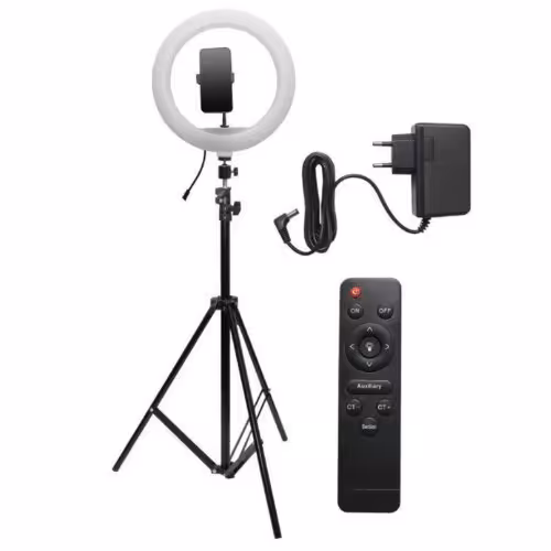 رینگ لایت قطر 45 سانت YQ_460B همراه سه پایه