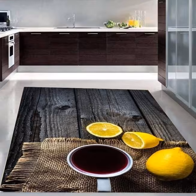 فرشینه مخمل  زیره استپ دار که مانع لیز خوردگی روی سنگ ،سرامیک،....میشود تضمین ثبات رنگ بالا قابل شستشو کد101