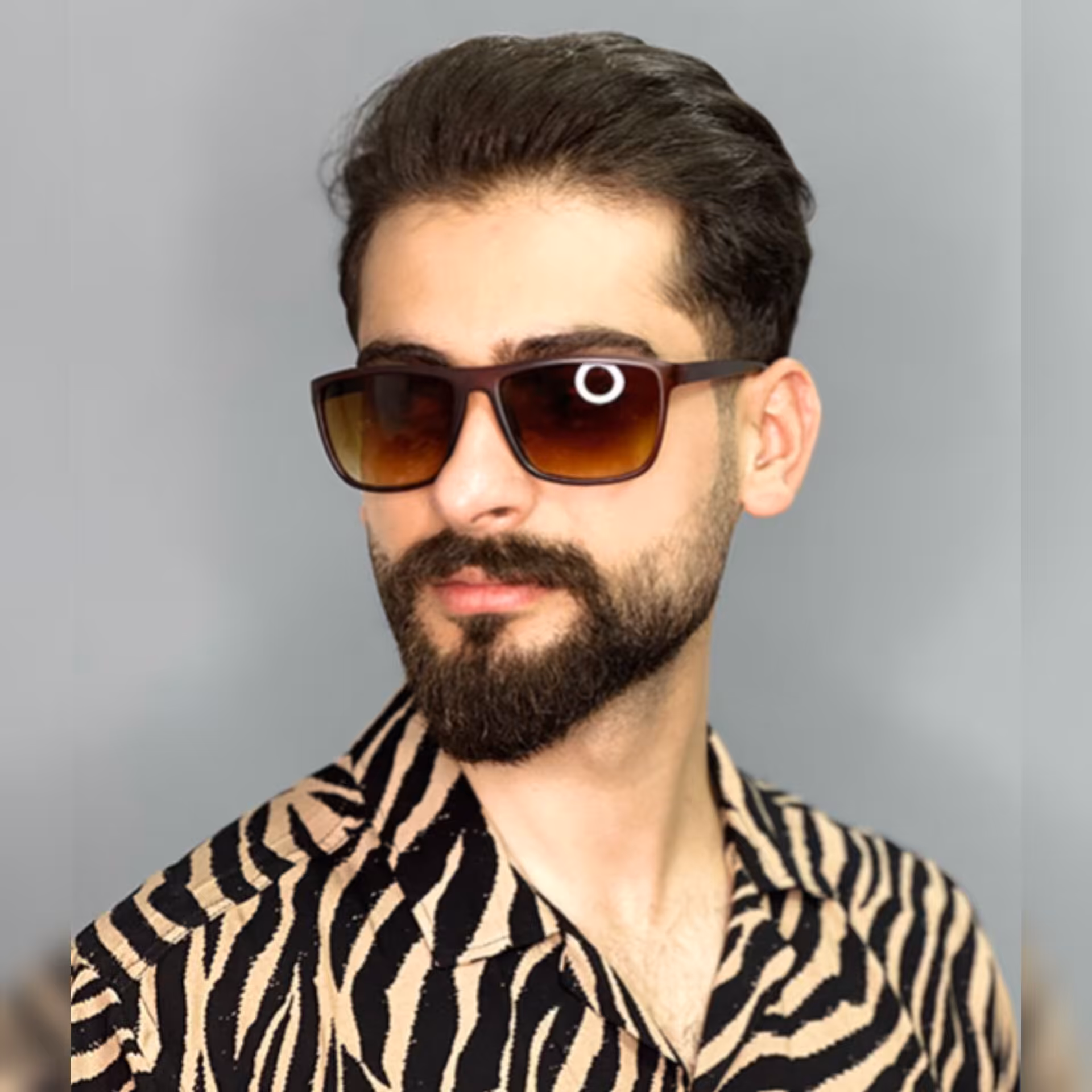 عینک آفتابی مردانه اورجینال قهوه ای برند پرادا مستطیلی یووی400