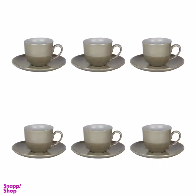 ست فنجان و نعلبکی 12 پارچه مدل ماربل کد 18123