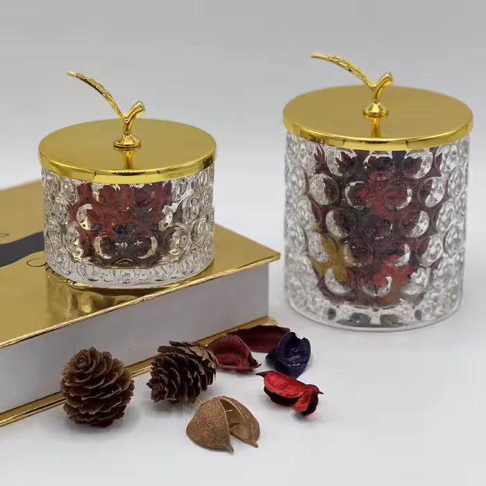 ست قندان و شکلات خوری کریستالی جفتی کد 7-6-2003