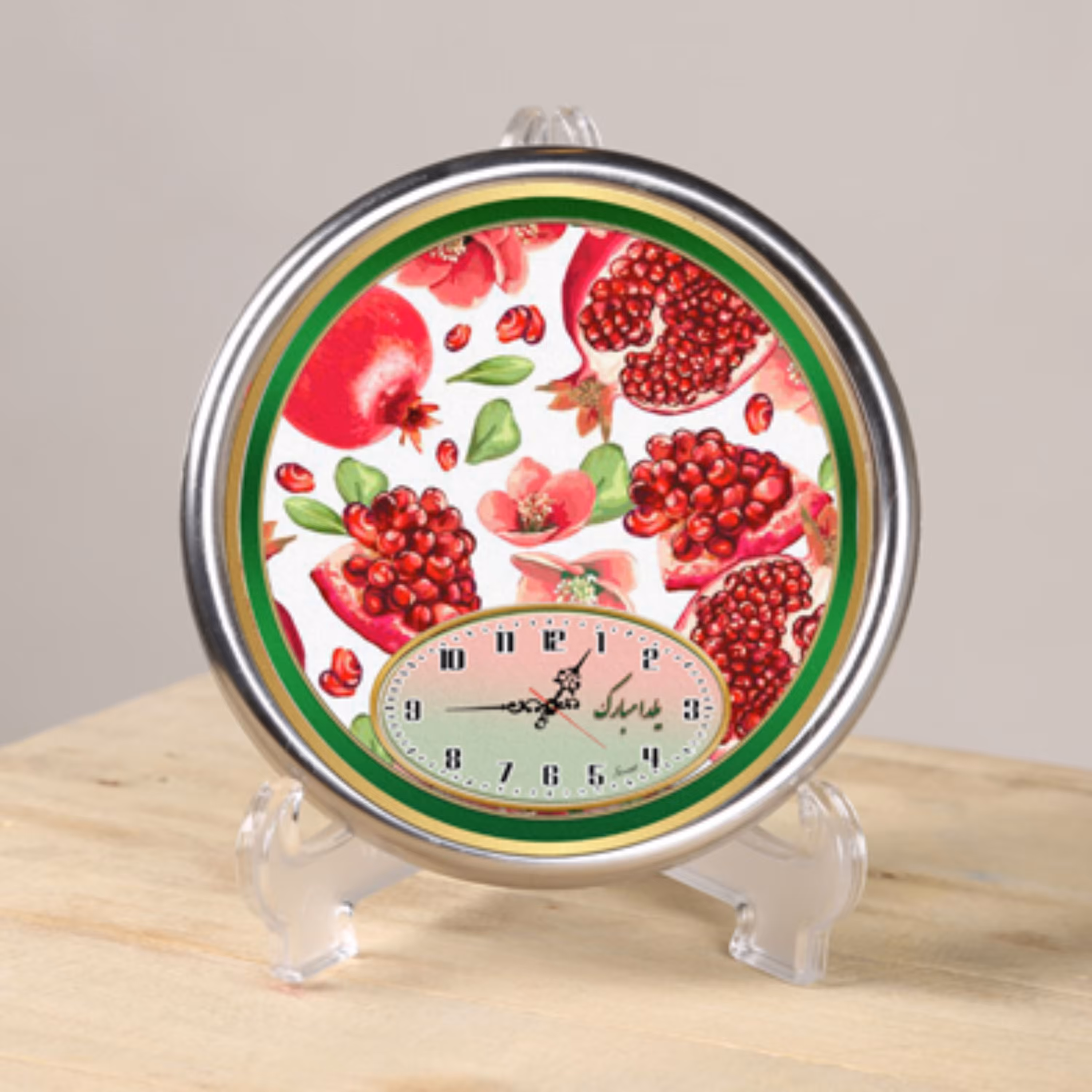 ساعت دیواری و رومیزی سیناتیک طرح یلدا قطر 20 سانت