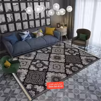 گلیم فرش ماشینی مناسب  آشپزخانه سایز6متری رنگ دودی کد802