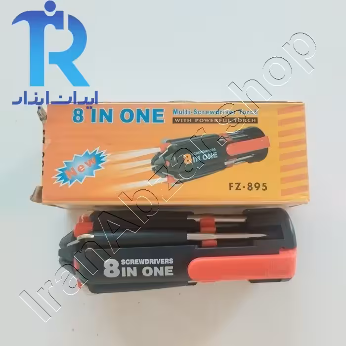 پیچ گوشتی 8 کاره چراغ دار