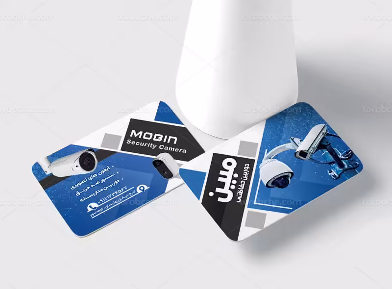 کارت ویزیت لایه باز دوربین مدار بسته | گرافیک با طعم تربچه