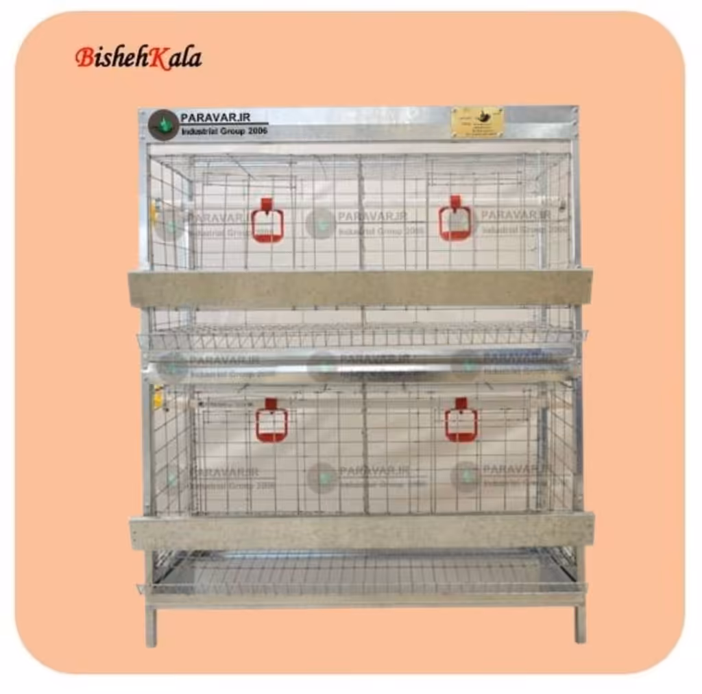 قفس مرغ تخمگذار دو طبقه