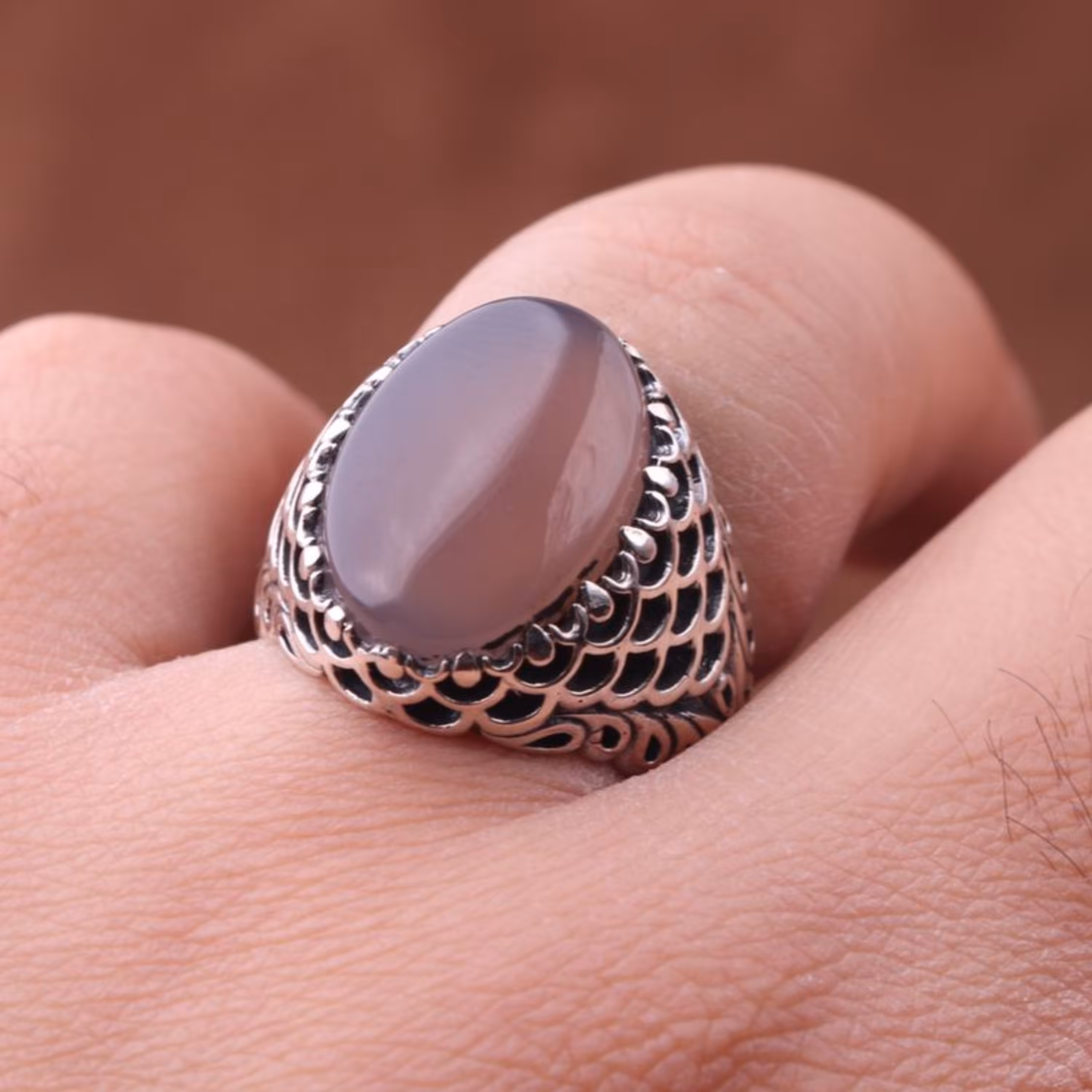 انگشتر عقیق یمنی سوسنی مردانه اصل ( انگشتر مردانه عقیق )