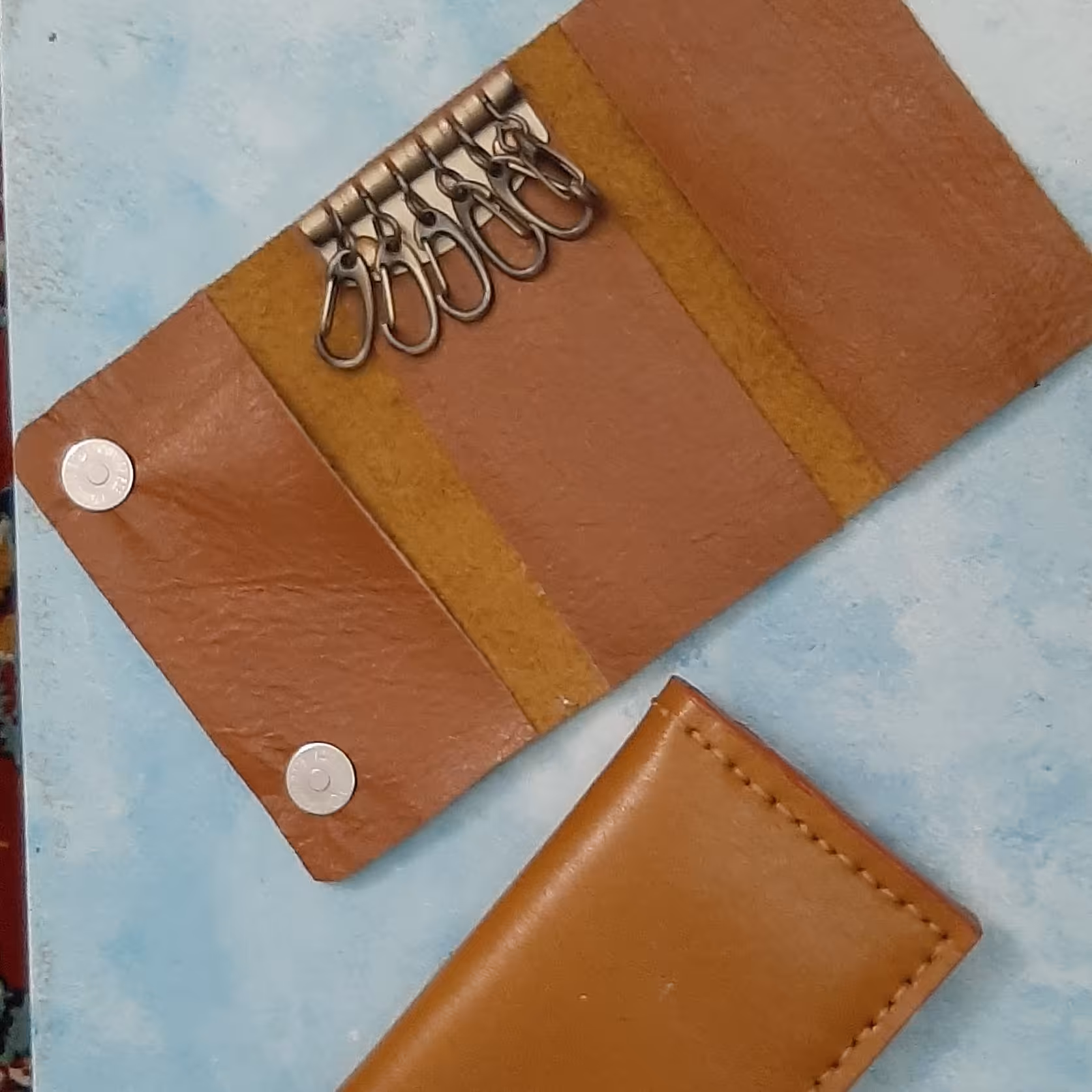 ست کیف کلید و کیف کارت  چرم طبیعی