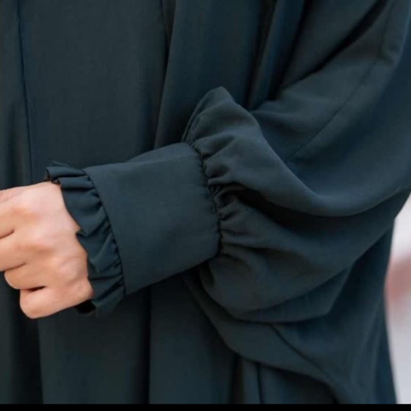 مانتوعبایی مشکی استین مچی