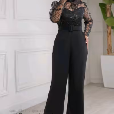 سرهمی زنانه کرپ غواصی و پولک مدل مهرنگار