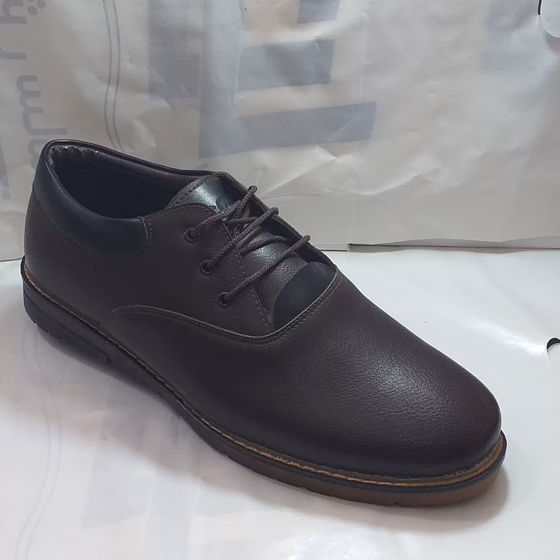 کفش مردانه قهوه ای مدلeccoبندی 