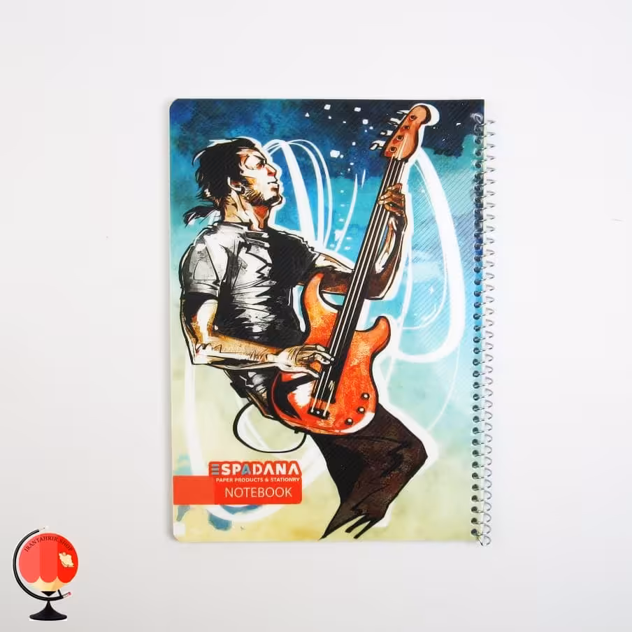 دفتر مشق 50 برگ سیمی طرح گیتار اسپادانا