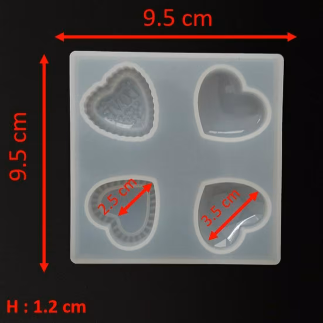 اشکال کریستالی 4 تایی مدل قلب