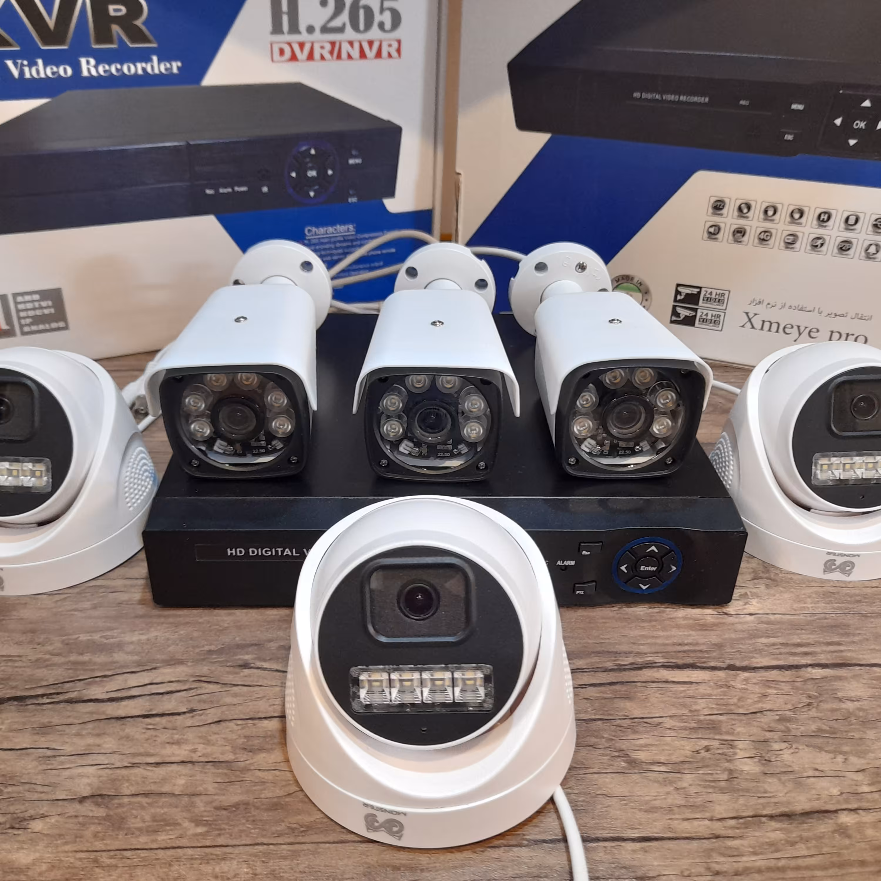 پک 6 دوربین مداربسته دید در شب رنگی Monster 