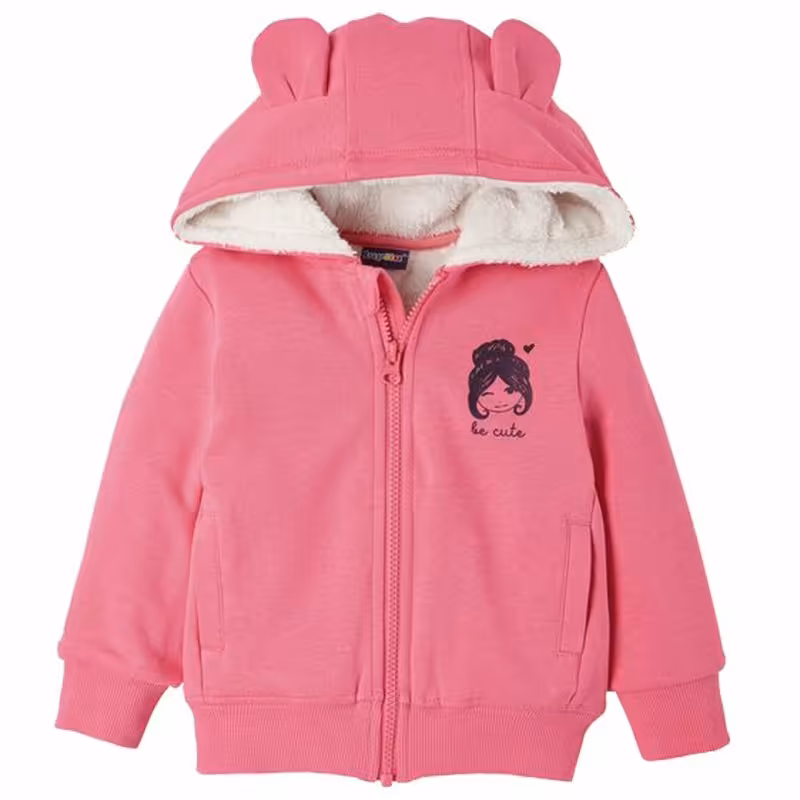 کاپشن پولیشی دورو  بسیار گرم درجه یک نوزادی دخترانه برند لوپیلو اصل آلمان 