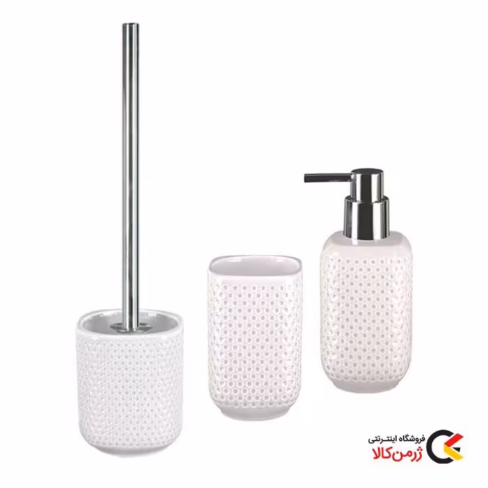 ست سرویس بهداشتی 3 تکه سرامیکی سفید mila کلین ولکه