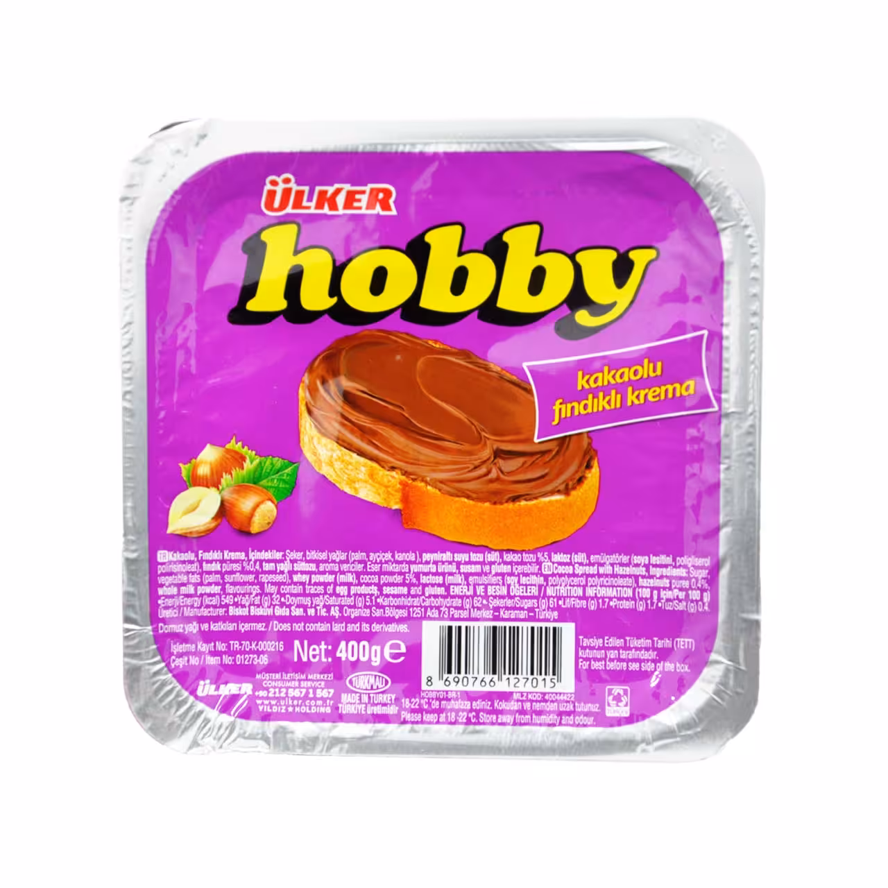 شکلات صبحانه فندقی 350 گرم هوبی - hobby