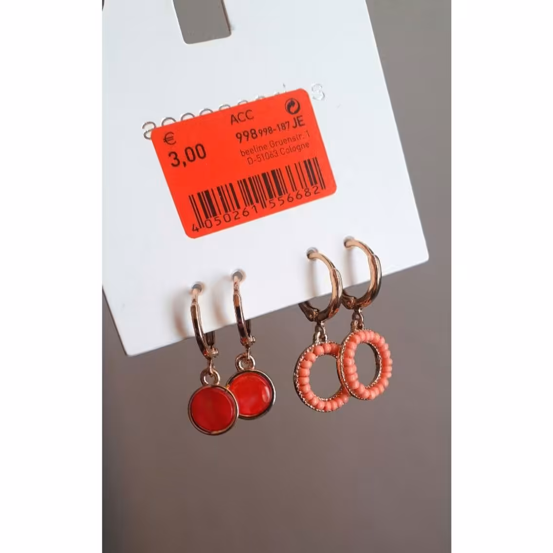 پک گوشواره حلقه ای آویزدار قرمز پک گوشواره آویزدار