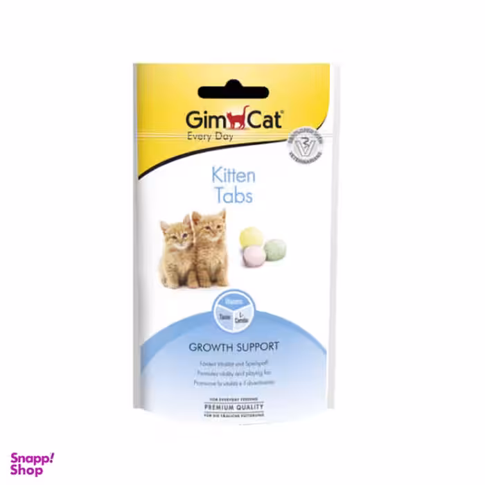 قرص مکمل بچه گربه جیم کت مدل طعم شیر وزن 40 گرم