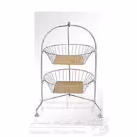 سبد سیب زمینی پیاز استیل 2 طبقه پلوتون کد 407